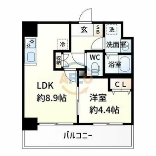 CREST TAPP新大阪【8階】の間取り