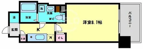グラマシー京橋【6階】の間取り