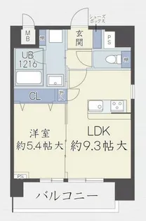 ノブレ梅北【3階】の間取り