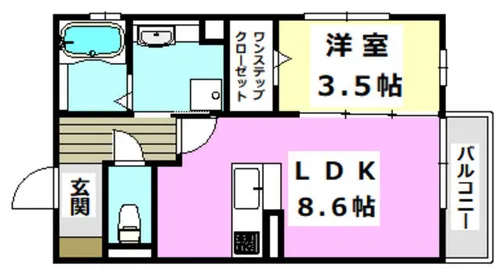 シャルム総持寺【2階】の間取り