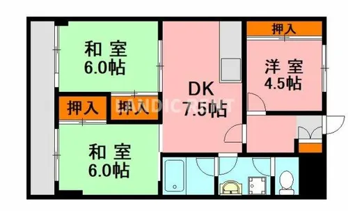 大産清水ビル【2階】の間取り