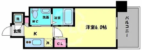 エスリード京橋ノースプレイス【8階】の間取り