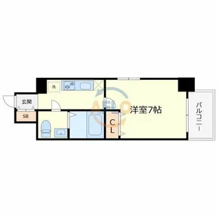 レジュールアッシュ大阪城ノルド【2階】の間取り