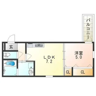 フジパレス湯里Ⅲ番館【2階】の間取り