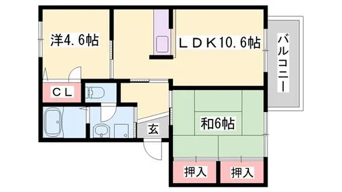 シャーメゾンさくら坂F【2階】の間取り