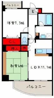サンヴァレンティア【5階】の間取り