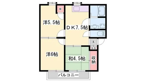 エステートピア・ルンビニーE【305号室】の間取り