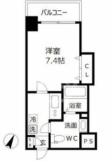 ラグゼ江戸堀【2階】の間取り