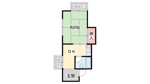 メゾンアスカ北棟【203号室】の間取り