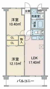 レージュ竹の山【202号室】の間取り