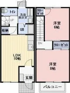 愛知県岡崎市真伝1丁目【タウンハウス】の間取り