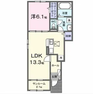 セレノード【105号室】の間取り