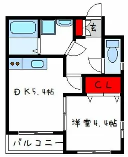 フウキパレス山本【2階】の間取り