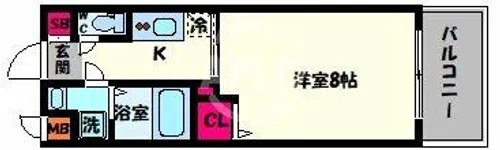 ワールドアイ天王寺ミラージュ【10階】の間取り