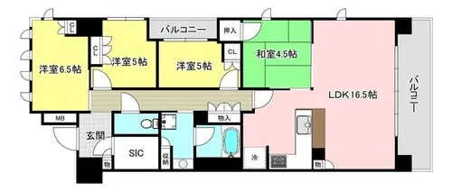ウェリス茨木【2F号室】の間取り