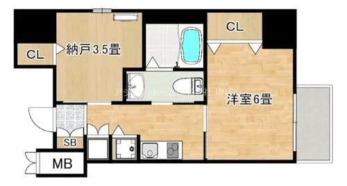 ディアコート宿屋町【1F-A号室】の間取り