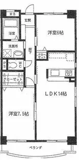 ハピネ音聞山【2階】の間取り