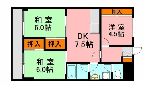 大産清水ビル【203号室】の間取り