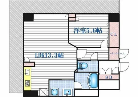 ジーニス大阪WEST【18階】の間取り