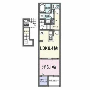 リバーウエスト中島【2階】の間取り