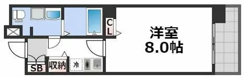 ベルシモンズ桜川【6階】の間取り