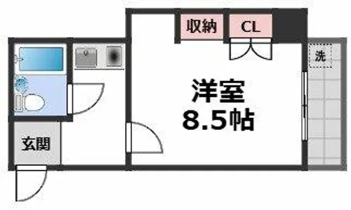 ハイツ西村【8階】の間取り