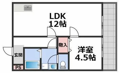 シャトー豊田【6階】の間取り