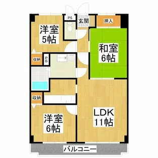 東尾マンション【3階】の間取り