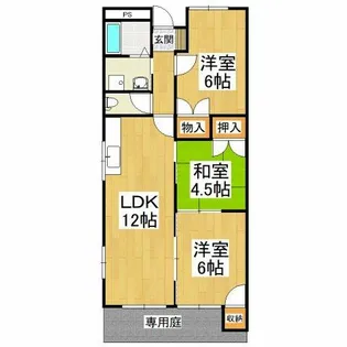 リトルバレイA棟【2階】の間取り