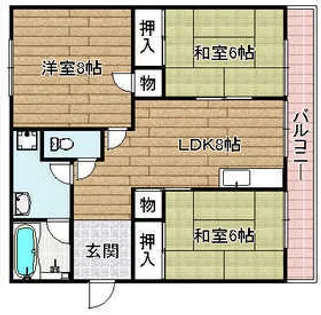 メゾンティック【3階】の間取り