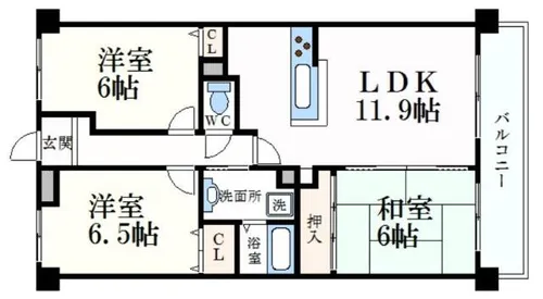 パストラル青山【6階】の間取り