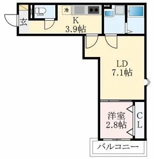 大阪府松原市天美東8丁目【アパート】の間取り