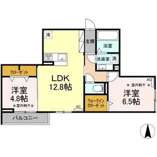 愛知県犬山市大字犬山字西古券【アパート】の間取り