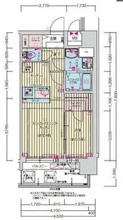 プレサンス長田レジェール【1205号室】の間取り