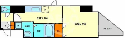 ファーストフィオーレ谷町六丁目フェリシア【10階】の間取り