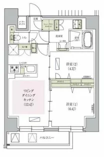 アーバネックス天満橋South【15階】の間取り