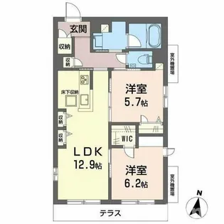 パラッツォ グロリオーサⅢ【2階】の間取り