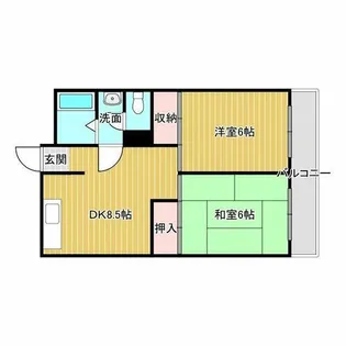 ワコーレジデンス【3階】の間取り