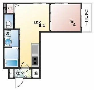 アーバンヴィラ摂津【3階】の間取り