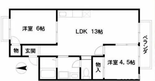 若園ハイツ【2階】の間取り