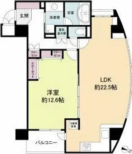 グレンパーク梅田北【12階】の間取り