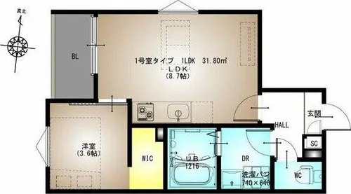 REGALEST千里丘 都【1階】の間取り