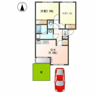 ル エリアント カーサ【1階】の間取り