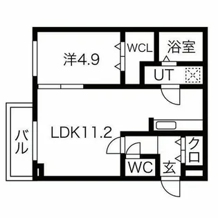 NS ASABU(旧サムティ麻生)【3階】の間取り