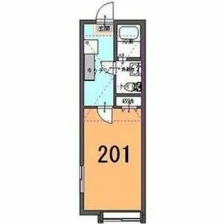 compartment南小樽【201号室】の間取り