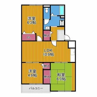 メゾン・トリヴァンベール【1階】の間取り