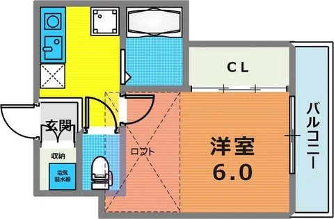 フェリオ野添【202号室】の間取り