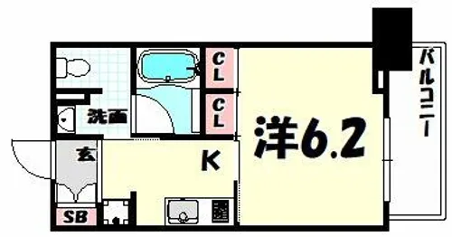 レジディア神戸元町【5階】の間取り