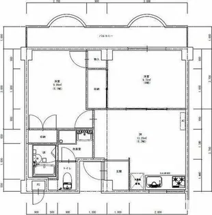 フラット34茨木【2階】の間取り
