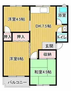サウスヒルズ由良【2階】の間取り
